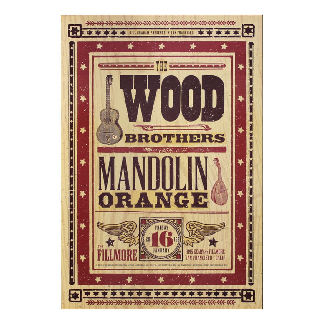 The Wood Brothers - 2015 Fillmore Concert Poster (1 of 1)