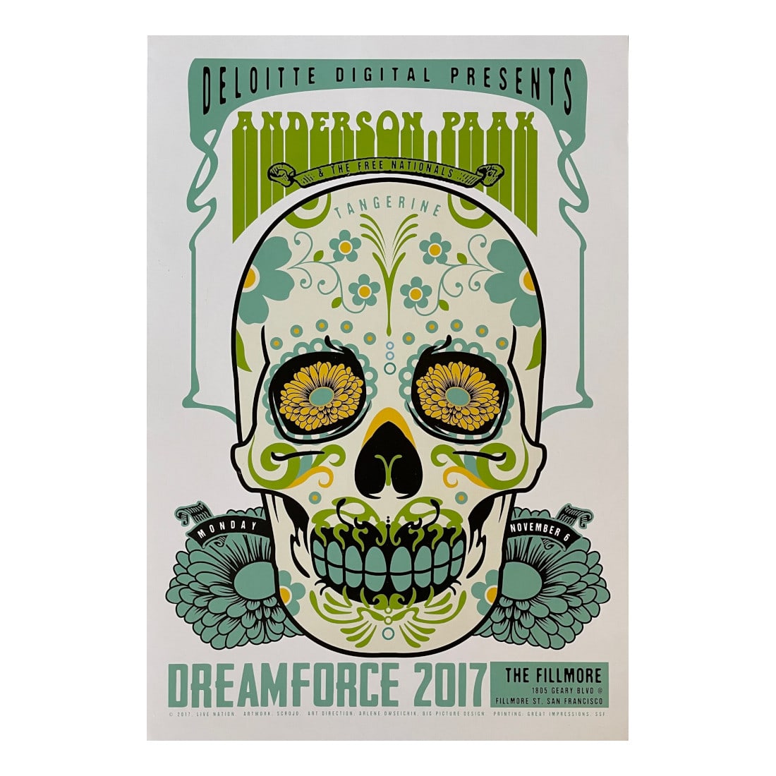 Anderson Paak and the Free Nationals - 2017 Fillmore Concert Poster (1 of 1)