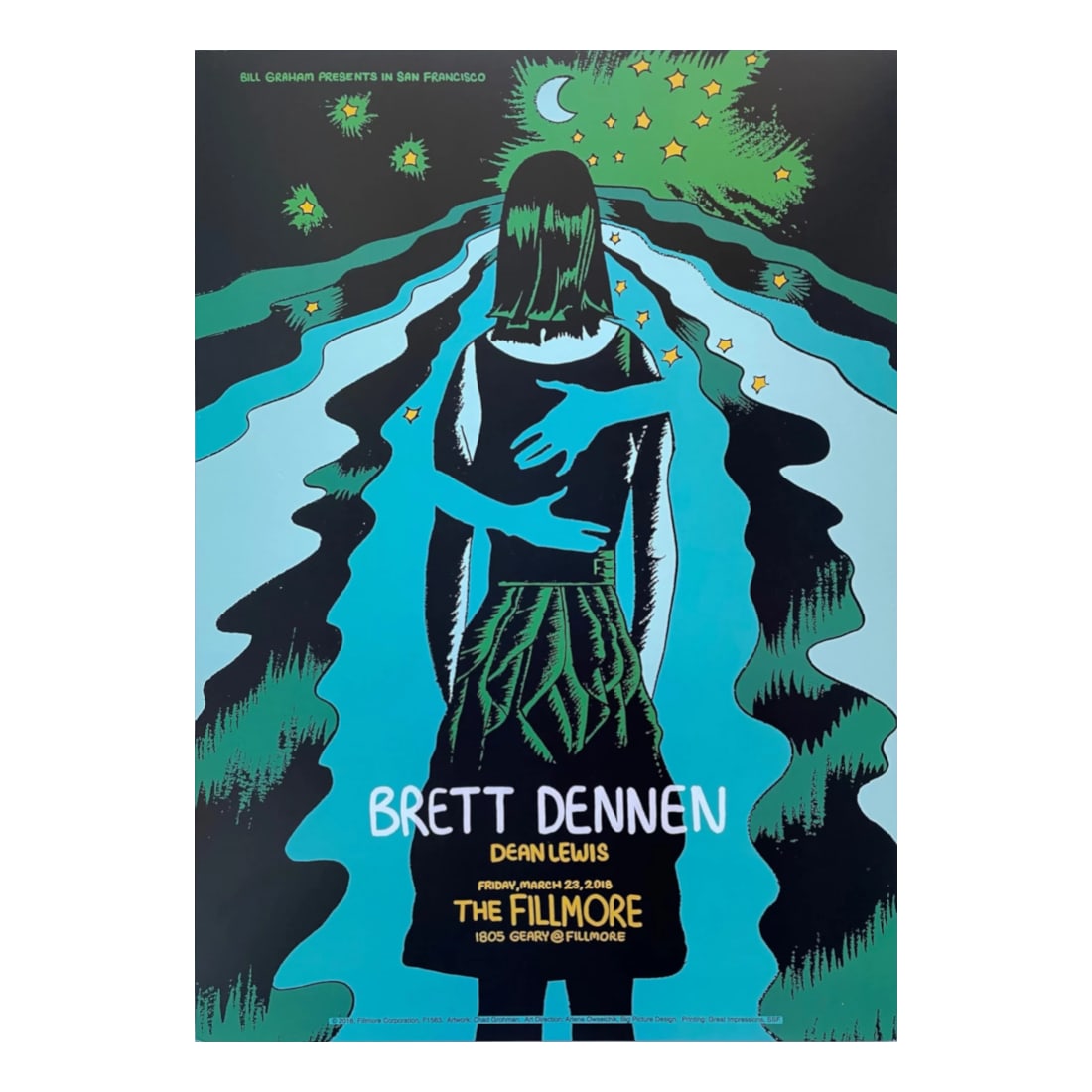 Brett Dennen - 2018 Fillmore Concert Poster (1 of 1)