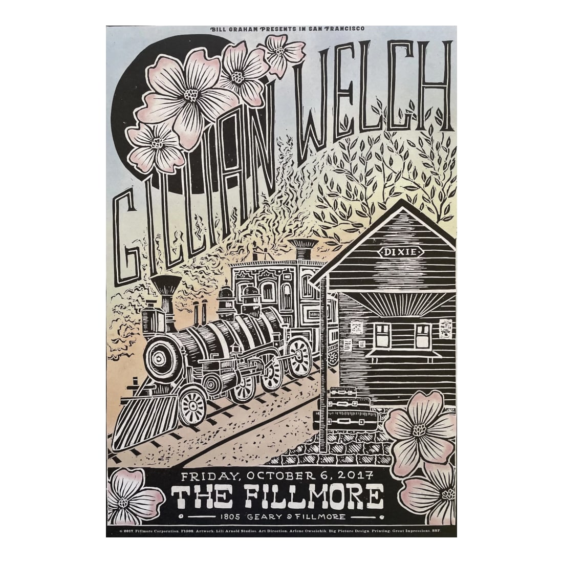 Gillian Welch - 2017 Fillmore Concert Poster (1 of 1)