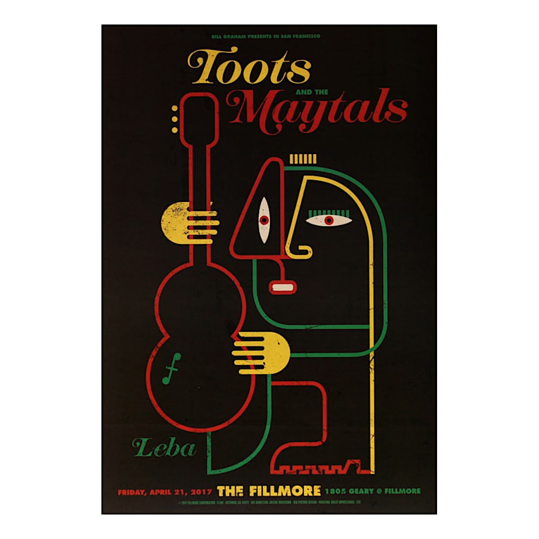 Toots & The Maytals - 2017 Fillmore Concert Poster (1 of 1)