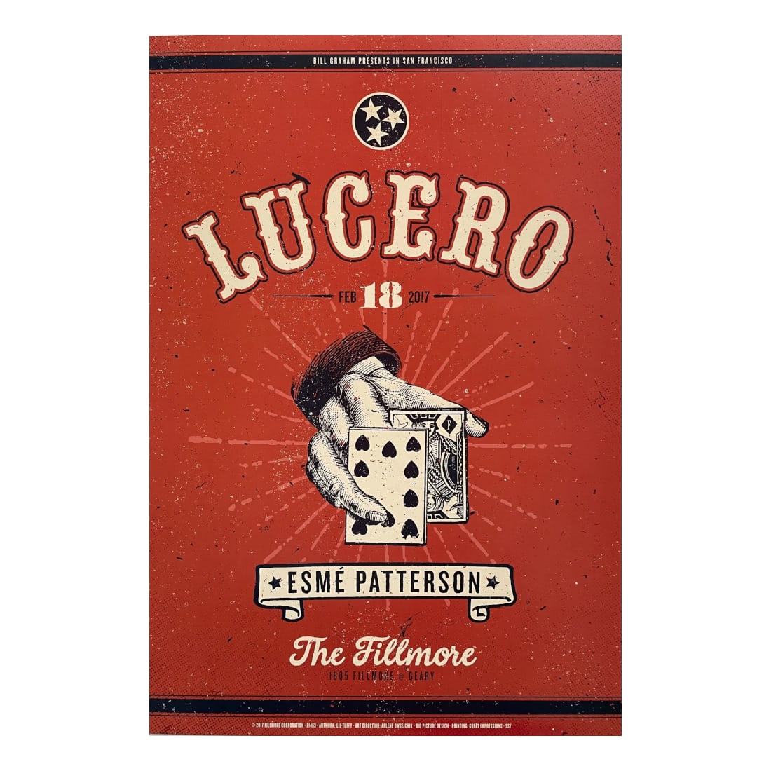 Lucero - 2017 Fillmore Concert Poster (1 of 1)