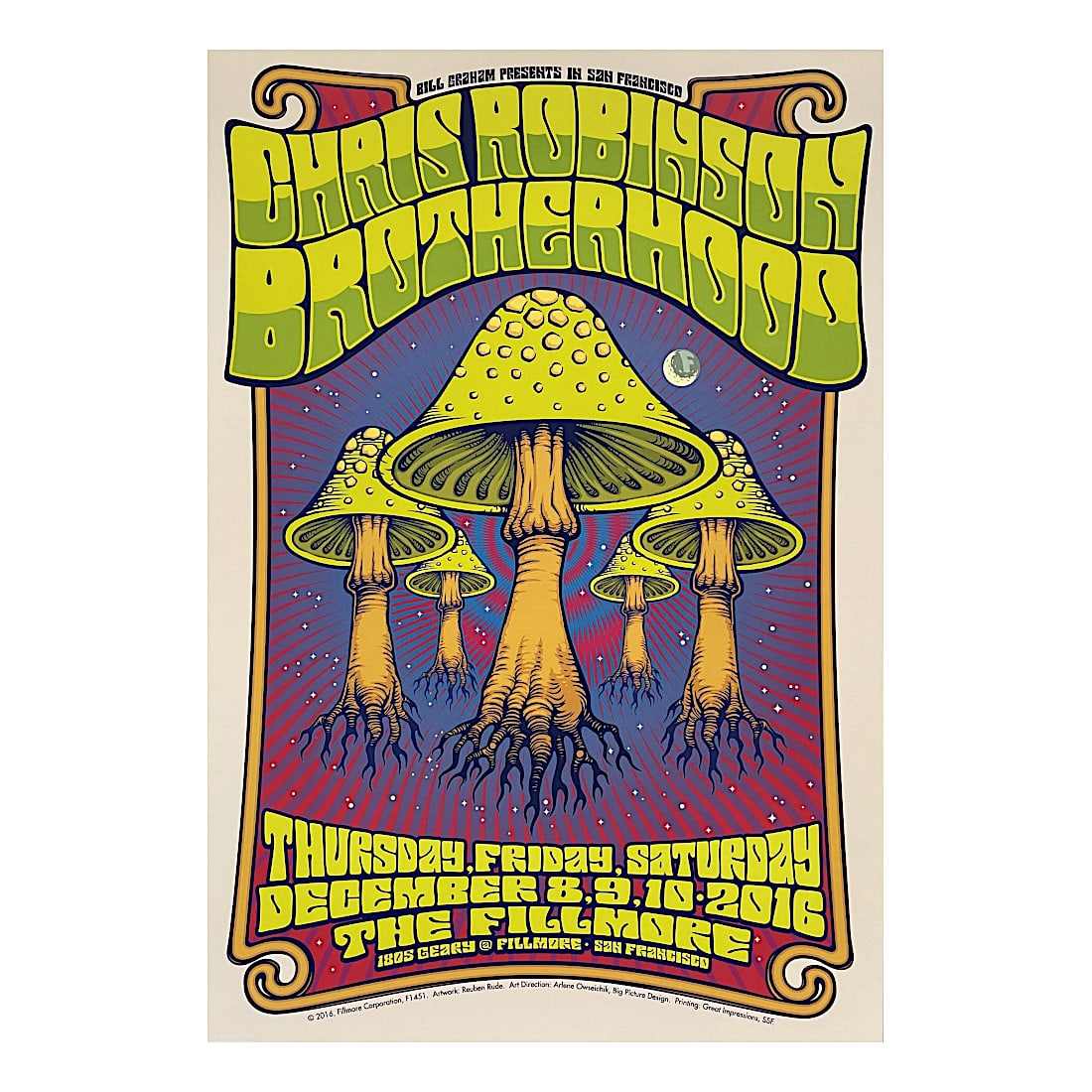 Chris Robinson Brotherhood - 2016 Fillmore Concert Poster (1 of 1)