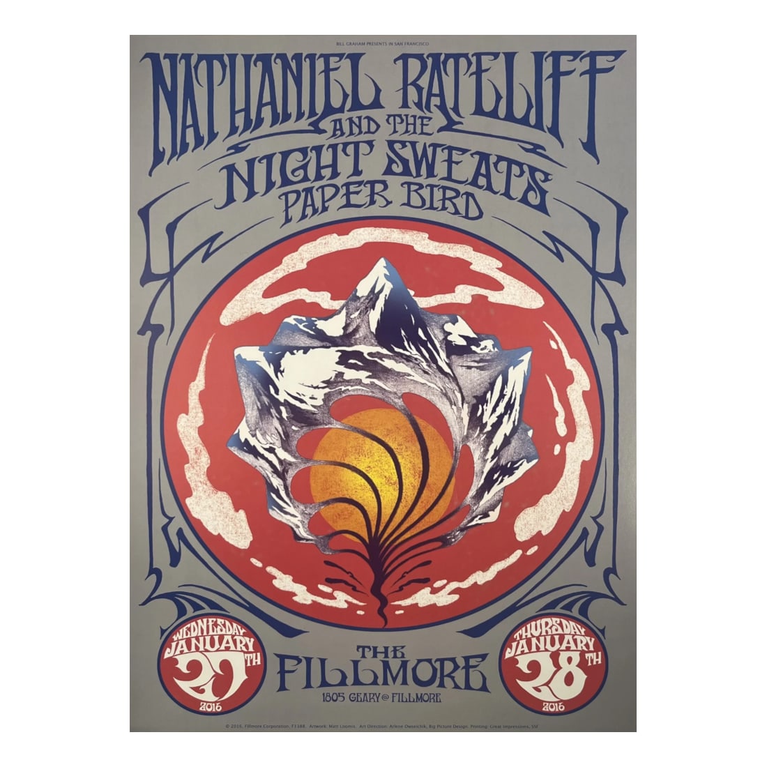 Nathaniel Rateliff and the Night Sweats - 2016 Fillmore Concert Poster (1 of 1)