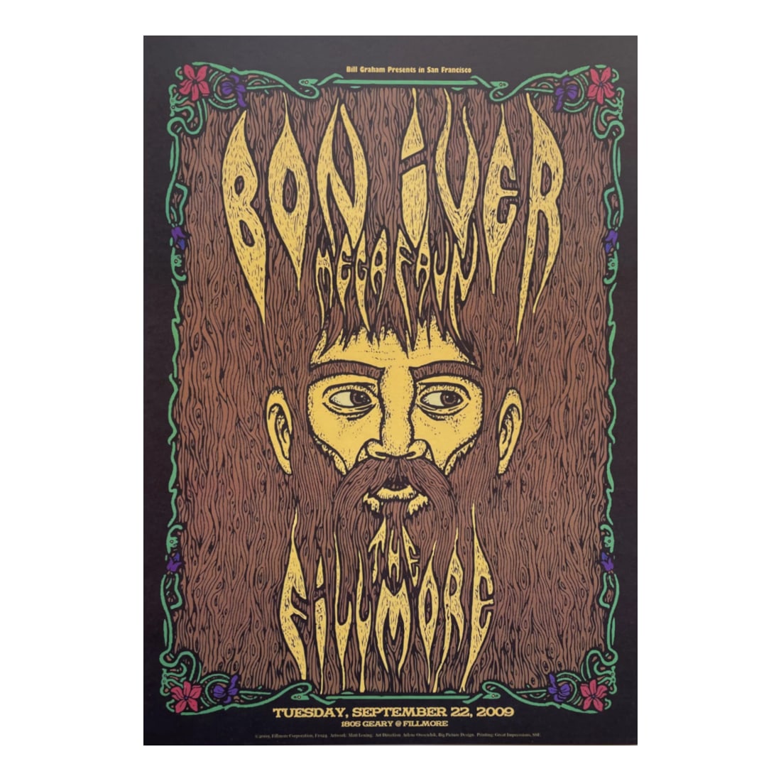 Bon Iver - 2009 Fillmore Concert Poster (1 of 1)