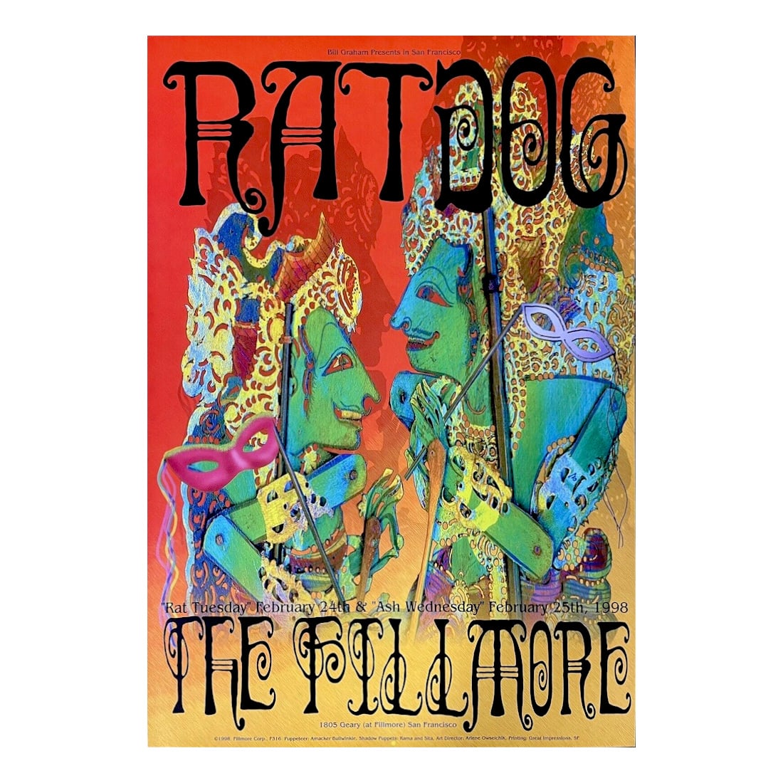 Ratdog - 1998 Fillmore Concert Poster (1 of 1)