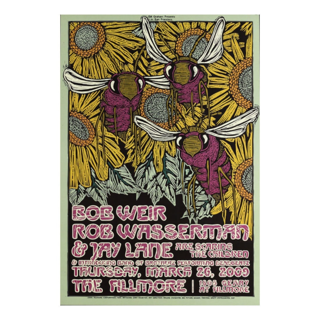 Bob Weir - Scaring The Childern - 2009 Fillmore Concert Poster (1 of 1)