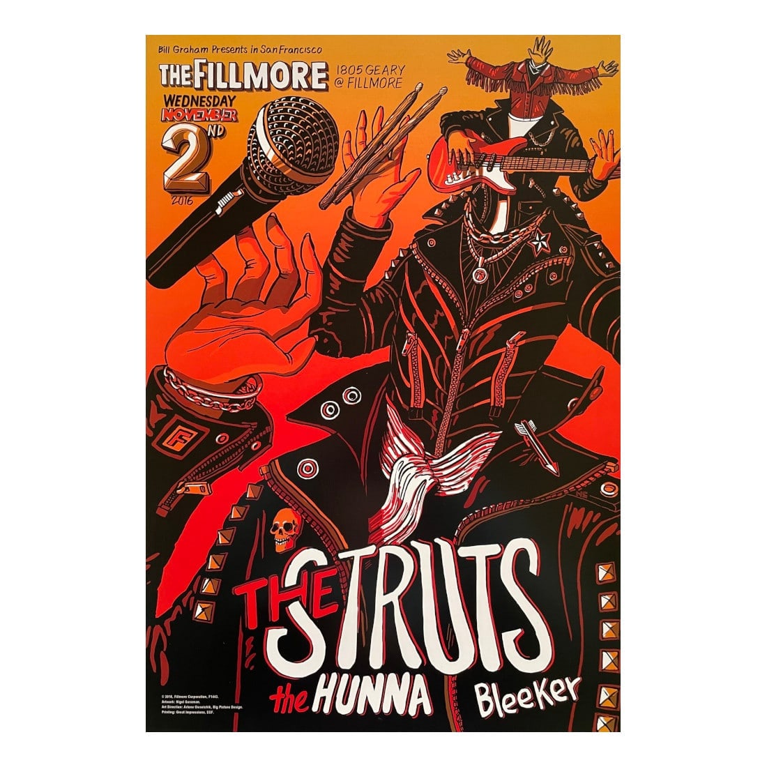 The Struts - 2016 Fillmore Concert Poster (1 of 1)