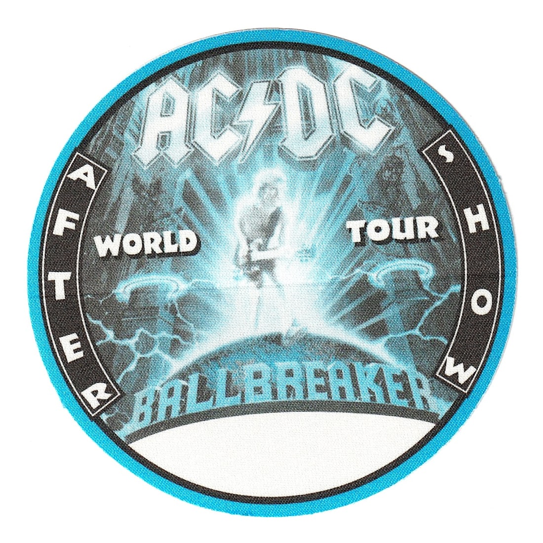AC/DC - Ballbreaker World Tour - 1996 Backstage Pass: AC/DC (Australian Rock band ) Authentic 1996 Ballbreaker World Tour Unused After Show Backstage Pass. Manufactured By: OTTO Includes COA. Dimensions: 3 3/4 inches round Shipped Flat Shipping can be co