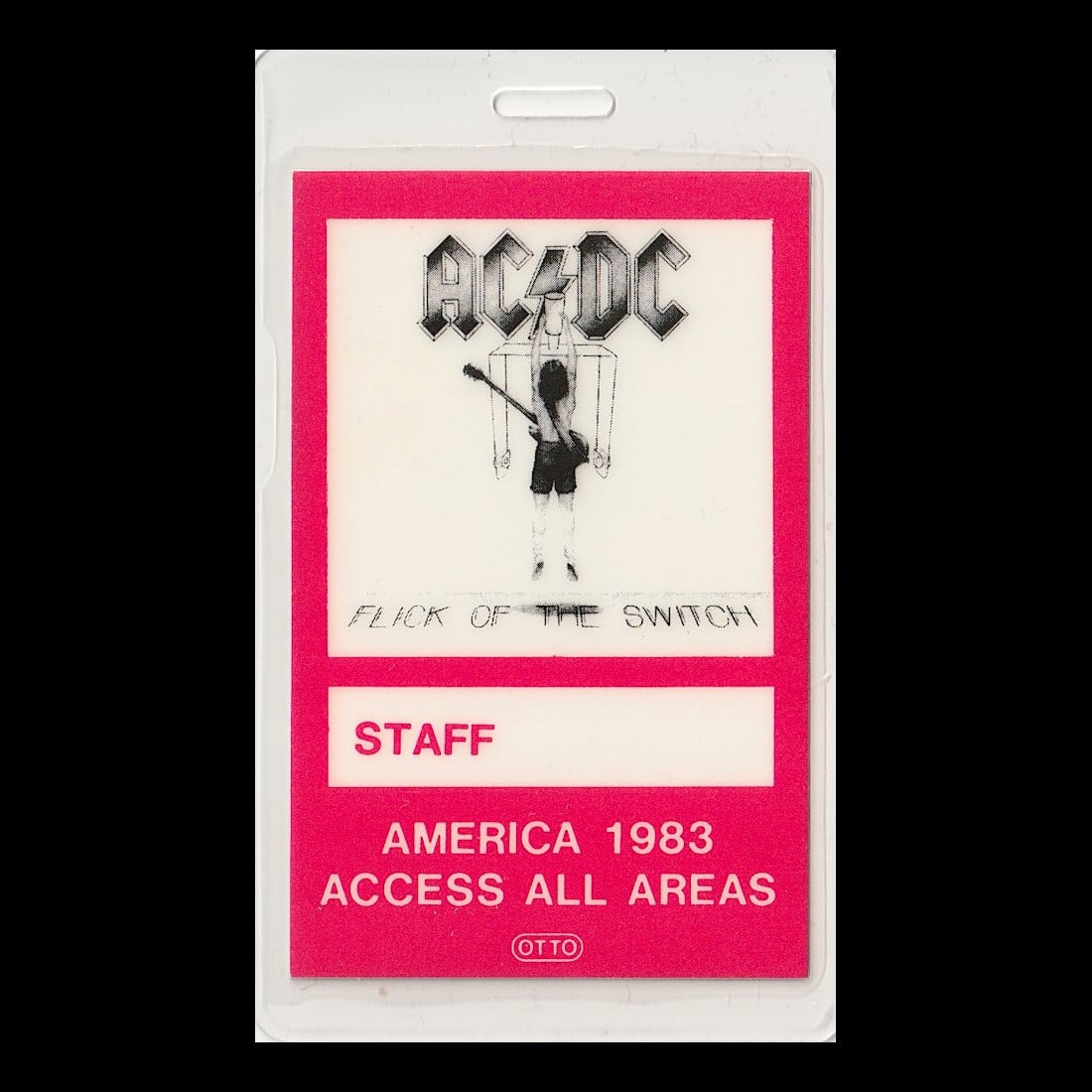AC/DC - Flick of the Switch America Tour - 1983 Laminated Backstage Pass (1 of 1)