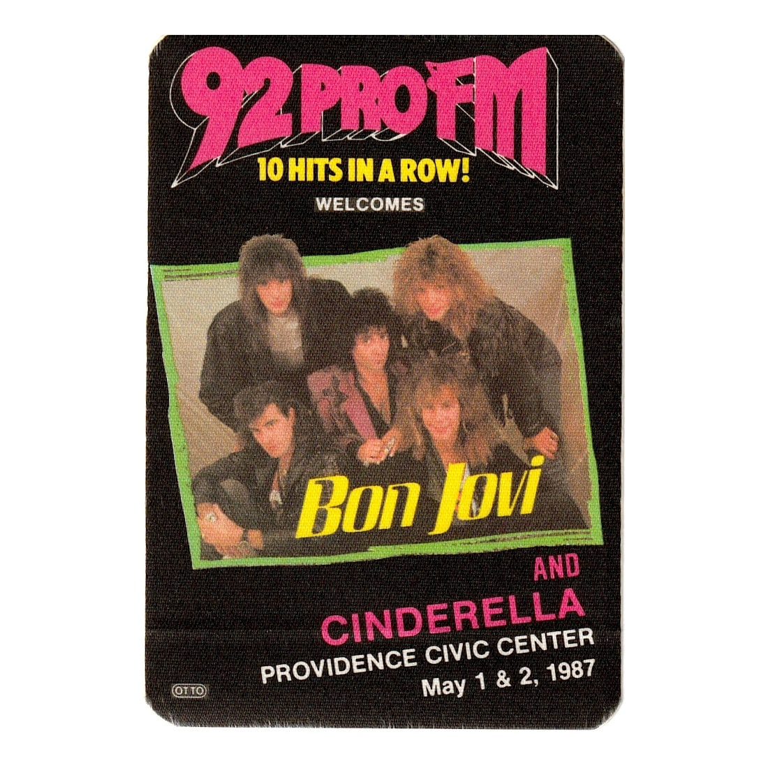 Bon Jovi - Slippery When Wet Tour - 1987 Backstage Pass (1 of 1)