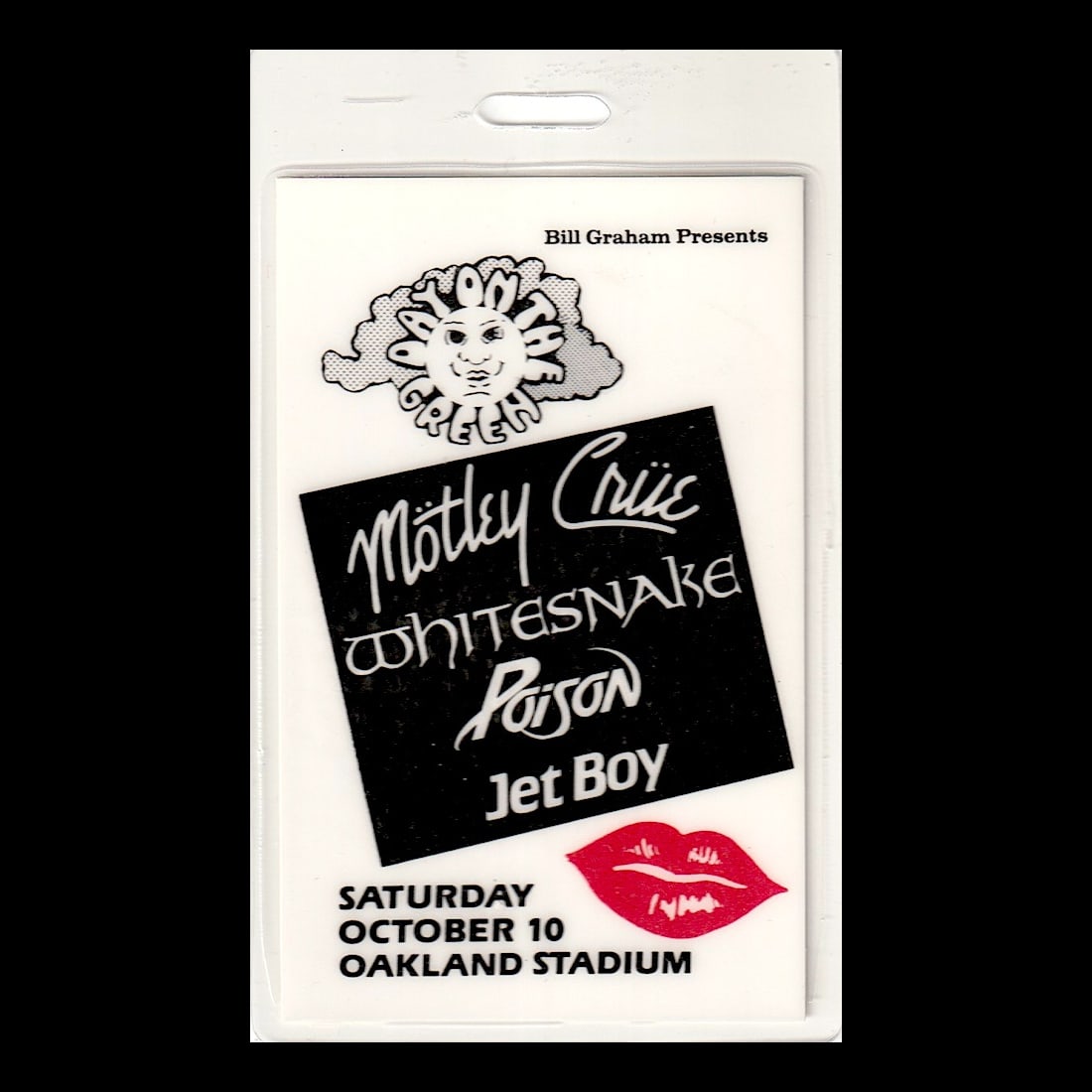 Motley Crue - Girls Girls Girls Tour - 1987 Laminated Backstage Pass (1 of 1)