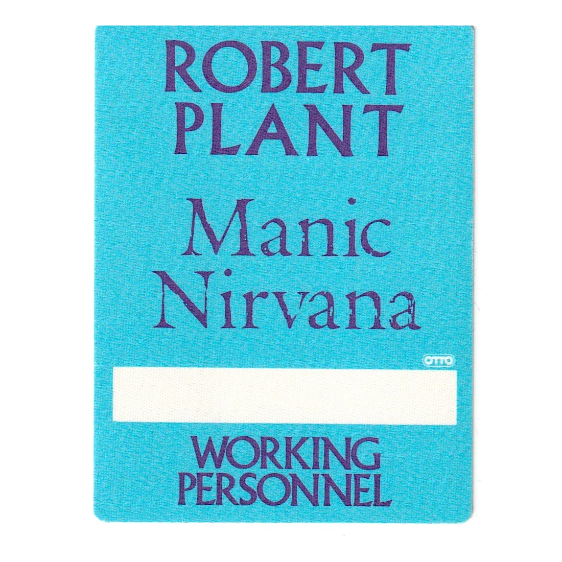 Robert Plant - Manic Nirvana Tour - 1990 - 1991 Backstage Pass (1 of 1)