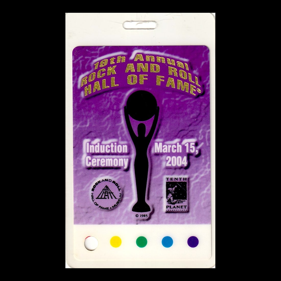 Rock N Roll Hall of Fame - Induction Ceremony - 2004 Laminated Backstage Pass (1 of 1)