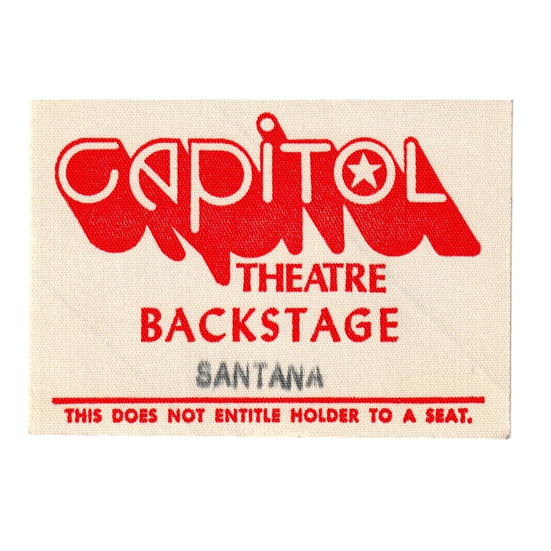 Santana - Tour - 1970 Backstage Pass (1 of 1)