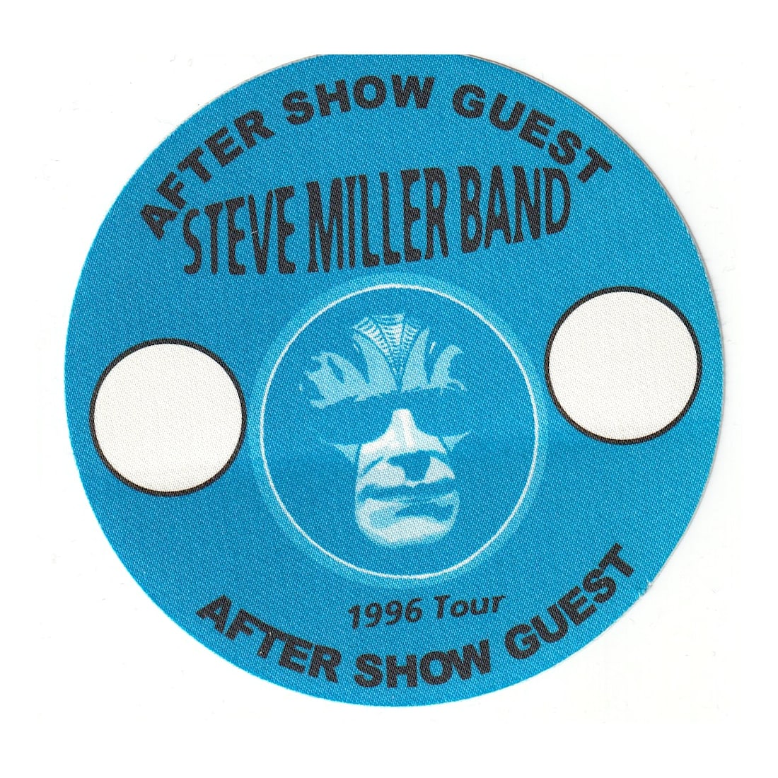 Steve Miller Band - Joker's Choice Tour - 1996 Backstage Pass: STEVE MILLER BAND (American Rock Band) Authentic 1996 Joker's Choice Tour Unused After Show Guest Backstage Pass. Manufactured By: OTTO Includes COA. Dimensions: 3 3/4 inches round Shipped Flat Shippi