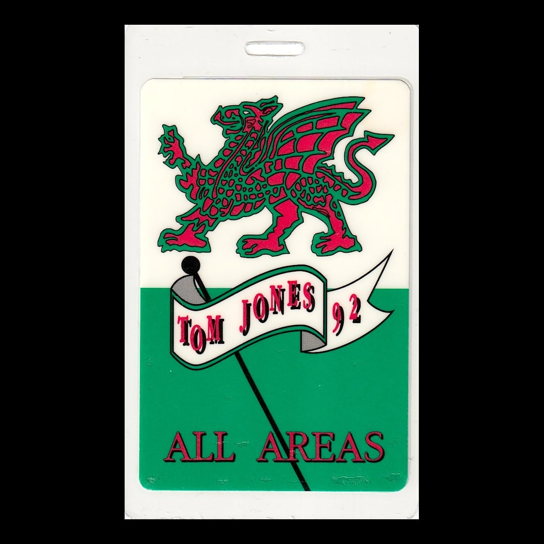 Tom Jones - World Tour - 1992 Laminated Backstage Pass (1 of 1)