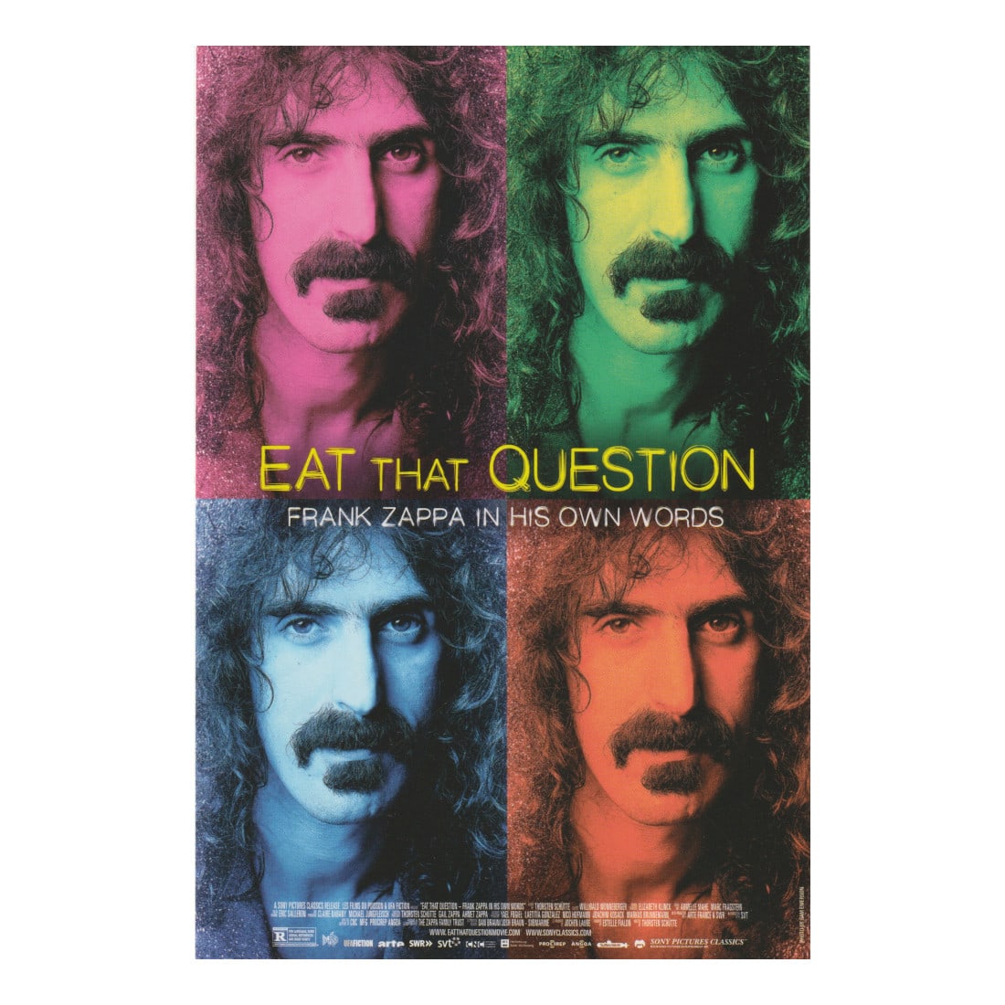 Frank Zappa - 2016 Movie Release Handbill (1 of 1)