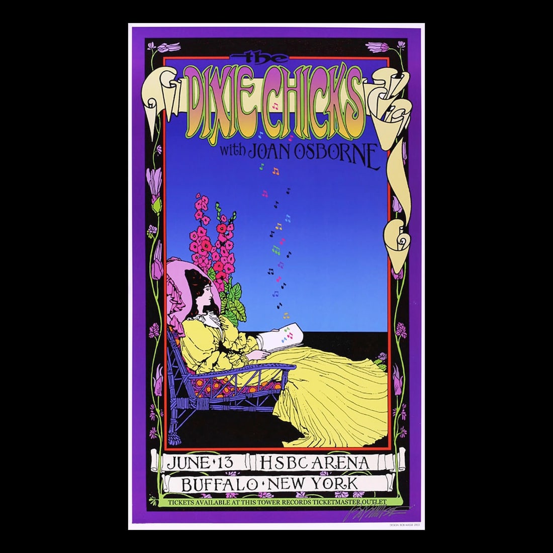 Dixie Chicks - 2003 Bob Masse Hand-Signed Poster (1 of 1)