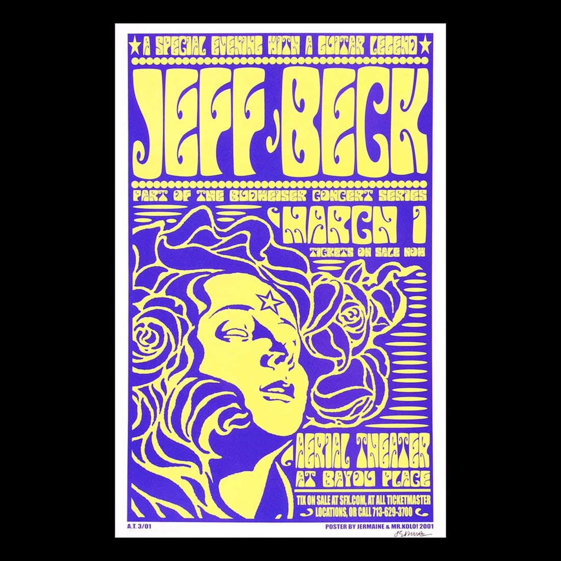Jeff Beck - 2001 Ltd Edition Concert Poster (1 of 1)