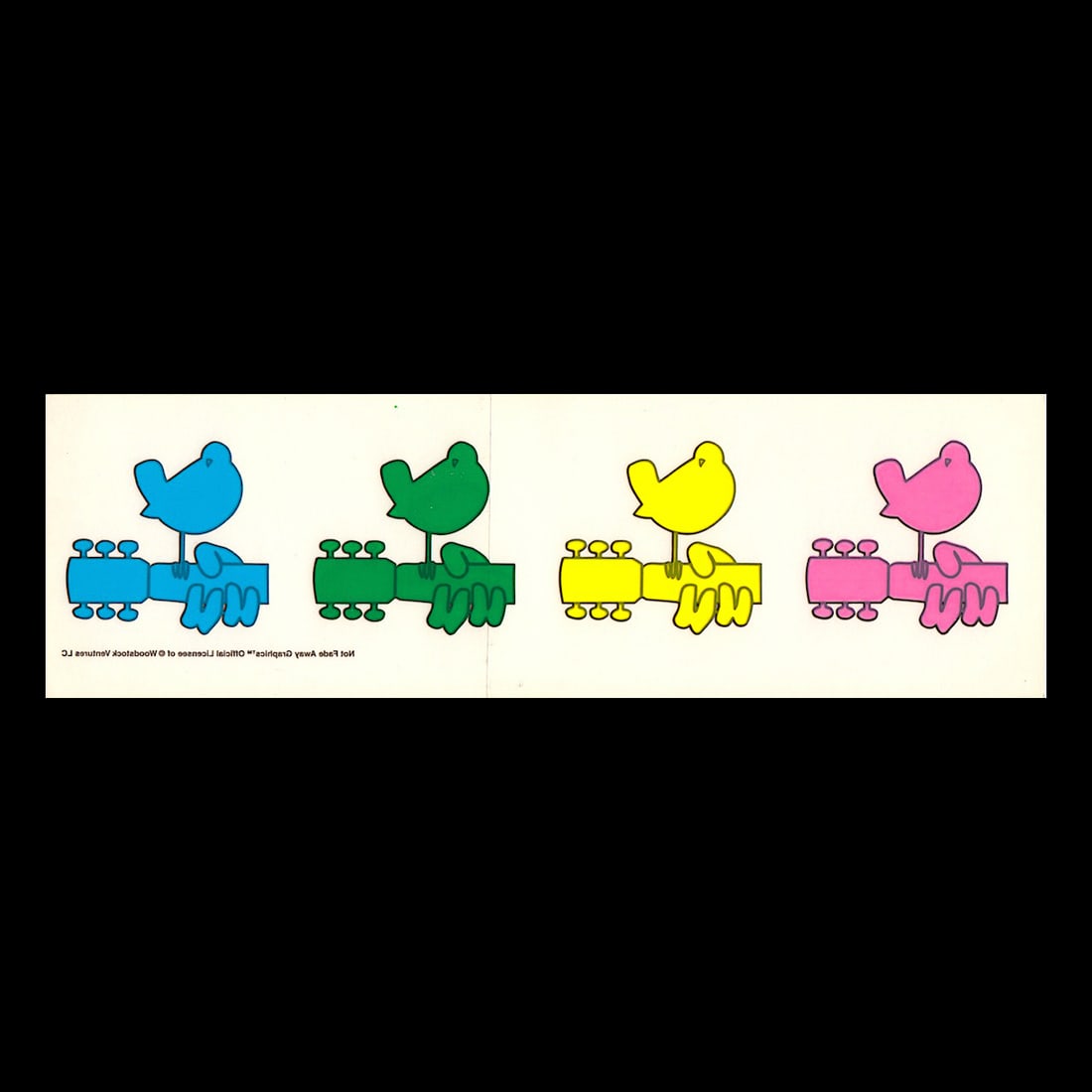 Woodstock Music Festival - 1969 Window Cling Sticker: WOODSTOCK MUSIC & ART FAIR FESTIVAL (Music Festival billed as 'An Aquarian Exposition: 3 Days of Peace & Music) Original & Vintage 1969 Woodstock Window Cling Sticker. Includes COA. Dimensions: 9 inch