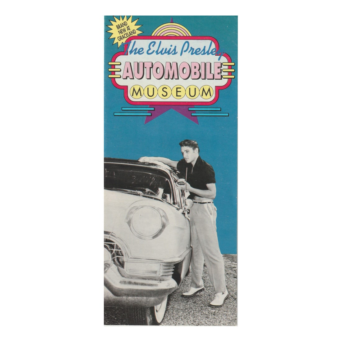 Elvis Presley - Automobile Museum Promotional Brochure: Elvis Presley (American Singer & Actor) Authentic 1989 Elvis Presley Automobile Museum Brochure. Dated: 1989. Includes COA. Folded Dimensions: 3 3/4 inches by 8.5 inches Opened Dimensions: 12 inches b