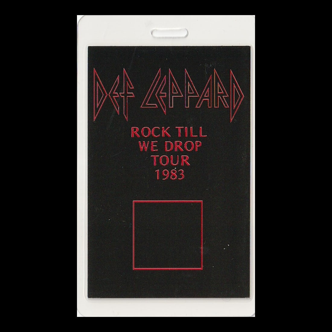 Def Leppard - Rock Till We Drop Tour - 1983 Laminated Backstage Pass (1 of 1)