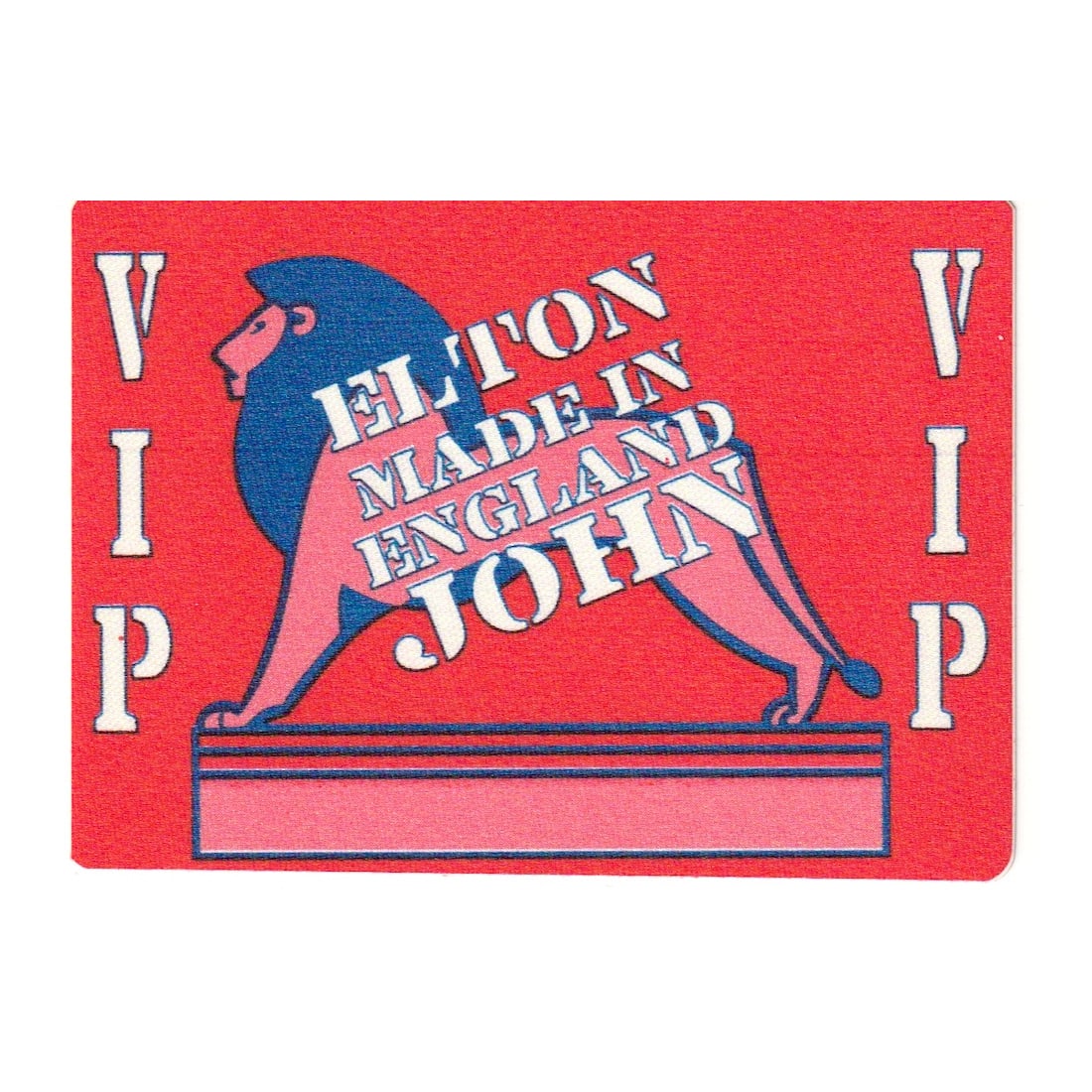 Elton John - Made in England Tour - 1995 Backstage Pass (1 of 1)