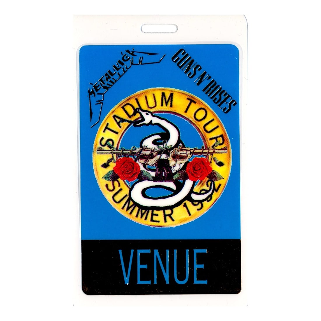 Metallica - Guns "N Roses -1992 Laminated Backstage Pass (1 of 1)