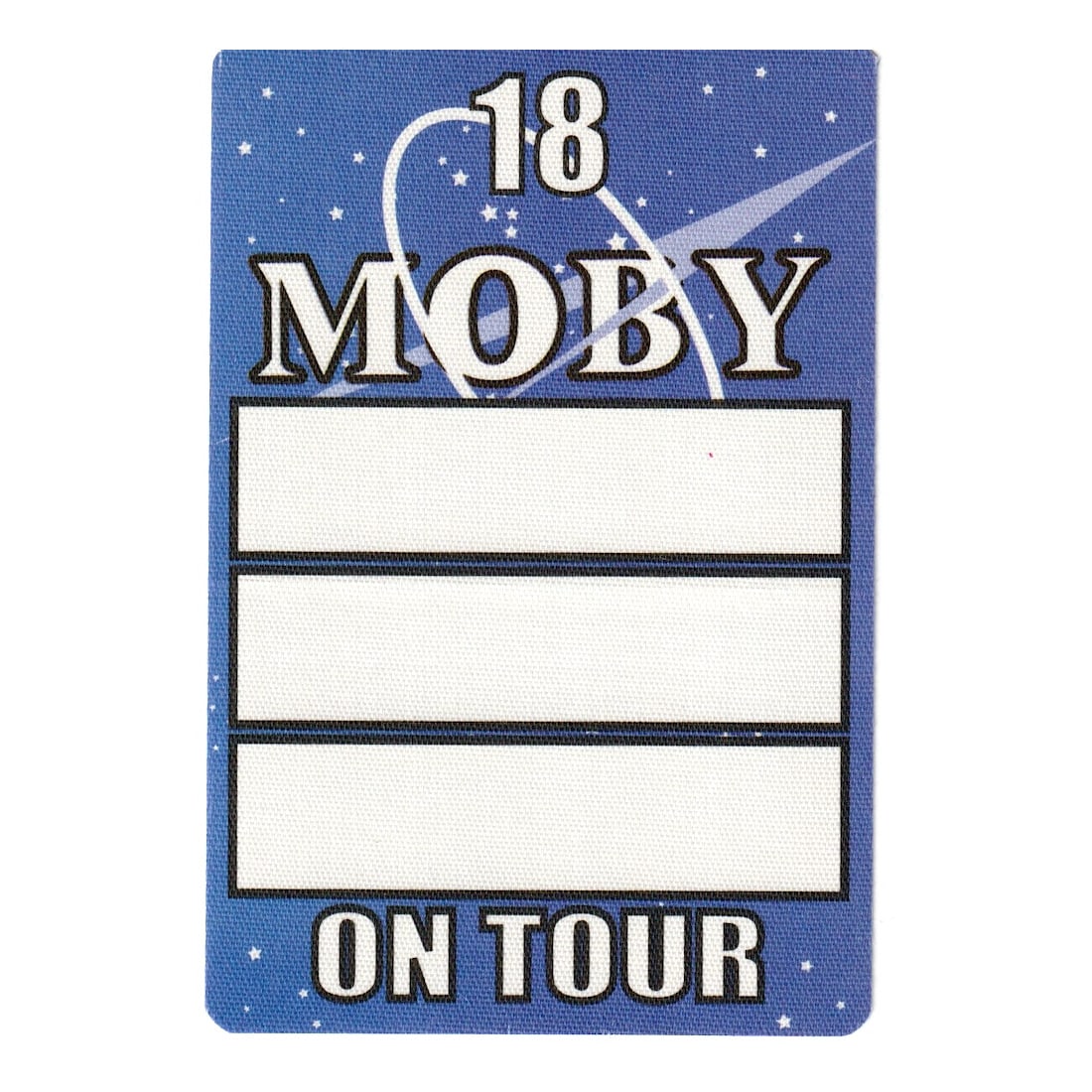 Moby - 18 Tour - Backstage Pass: MOBY (American Singer) Authentic 18 Tour Unused Backstage Pass. Manufactured By: OTTO. Includes COA. Dimensions: 3 inches by 4 1/2 inches Shipped Flat Shipping can be combined