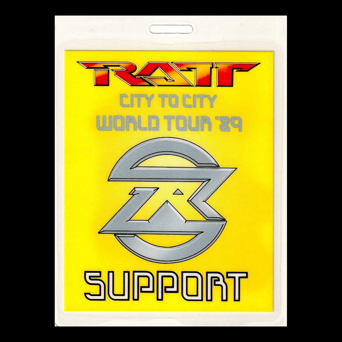 Ratt - City to City World Tour - 1989 Laminated Backstage Pass (1 of 1)