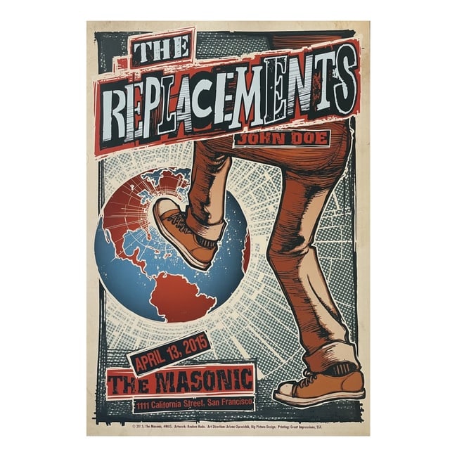 The Replacements - 2015 Masonic Concert Poster (1 of 1)