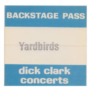 Yardbirds - Dick Clark Concerts Tour -  Backstage Pass Blue
