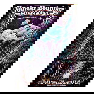 Yonder Mountain String Band - 2009 Fillmore Concert Poster: YONDER MOUNTAIN STRING BAND (American Progressive Bluegrass Band) Original & Vintage Bill Graham Presents 2009 Concert Tour Poster featuring Yonder Mountain String Band. Venue: The Fillmore, San