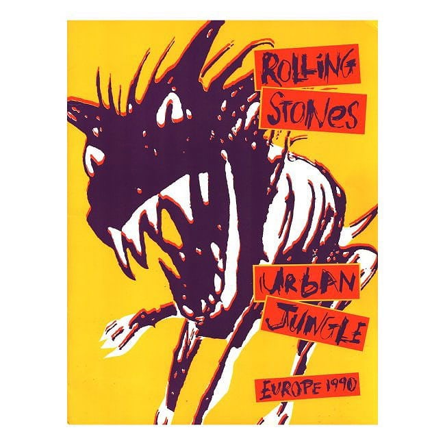 Rolling Stones - 1990 Concert Program: THE ROLLING STONES (English Rock Band) Original & Vintage 1990 Rolling Stones 'Urban Jungle' Concert Tour Program. Venue: Niedersachsenstadion, Hanover, Germany. Dated: May 23, 1990. First Printing. I