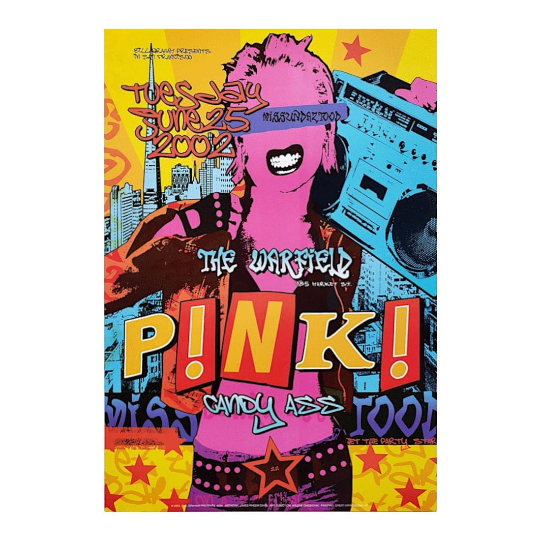 Pink  - 2002 Warfield Concert Poster (1 of 1)