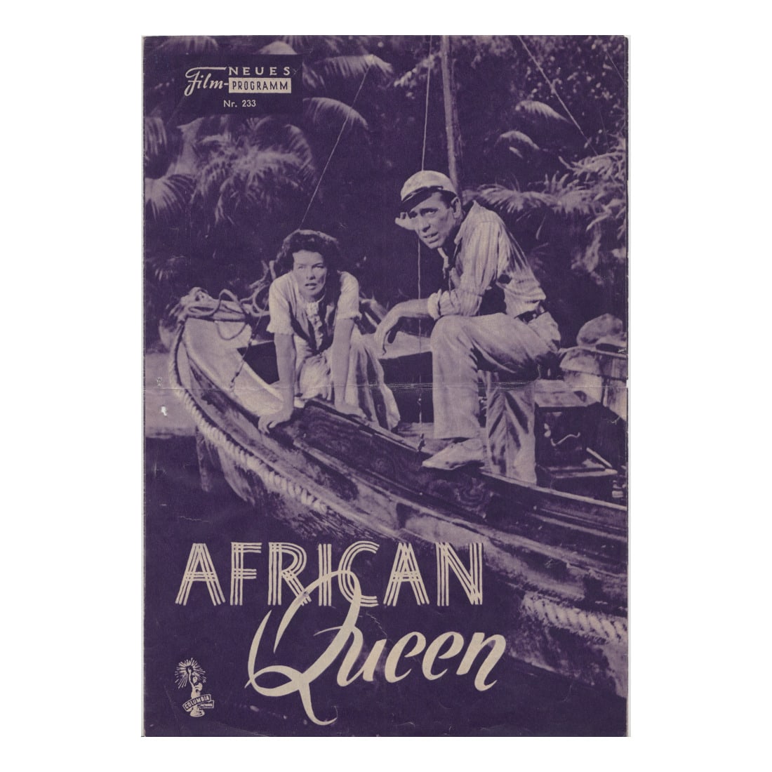 African Queen- 1957 German Film Program (1 of 1)