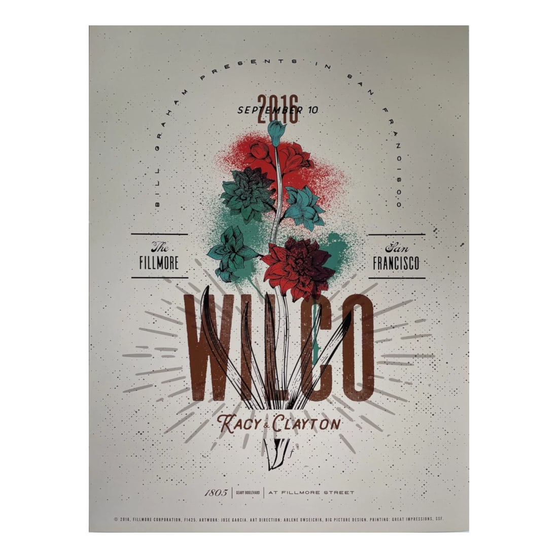 Wilco - 2016  Concert Poster (1 of 1)