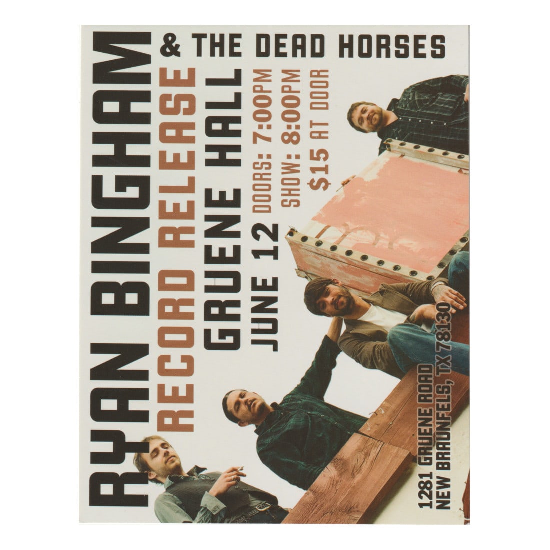 Ryan Bingham - Gruene Hall - 2009 Concert Handbill (1 of 1)