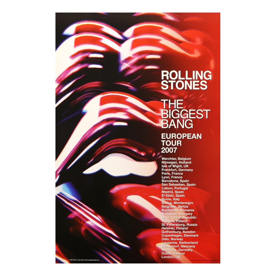 Rolling Stones - 2007 Concert Tour Poster (1 of 1)