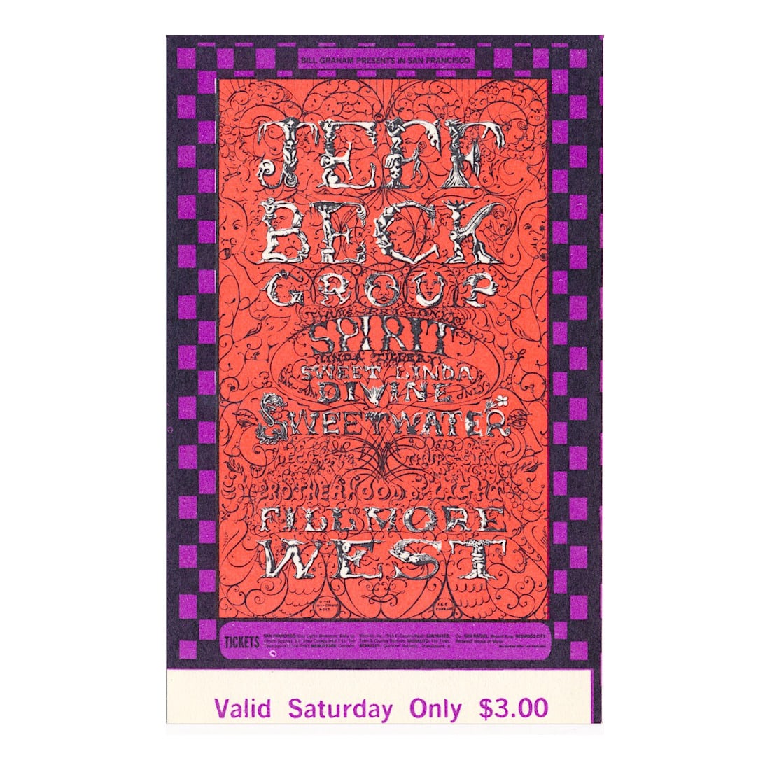 Jeff Beck Group - 1968 Vintage Concert Ticket (1 of 1)