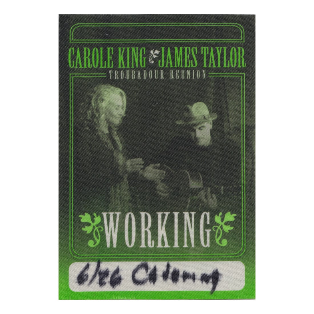 James Taylor Troubadour 2010 Backstage Pass (1 of 1)