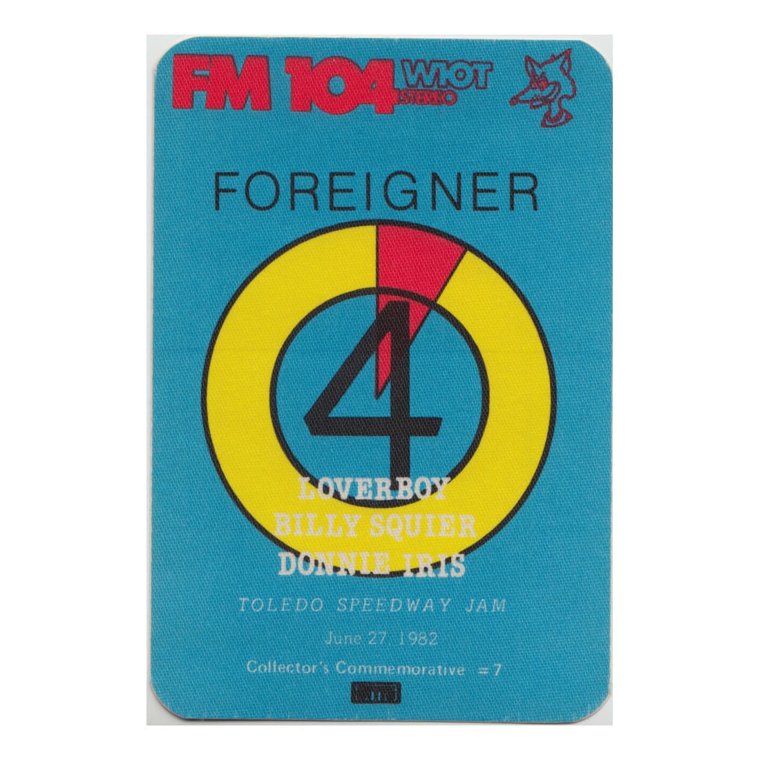Foreigner - 4 Tour - 1982 Backstage Pass (1 of 1)