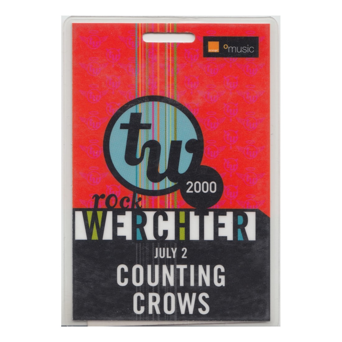 Counting Crows - Rock Werchter Tour - 2000 Laminated Backstage Pass (1 of 1)