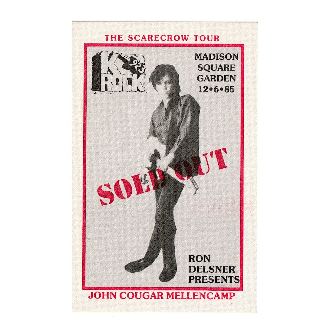 John Mellencamp - Whenever We Wanted Tour - 1991 Backstage Pass (1 of 1)
