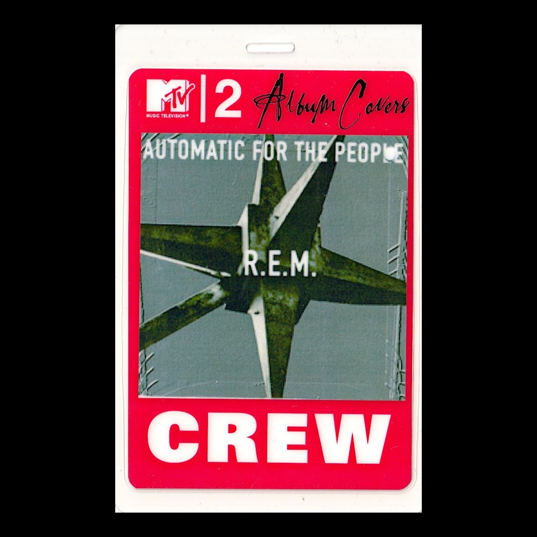 MTV2 R.E.M - Little America Tour - 2004 Laminated Backstage Pass: MTV2 R.E.M (American Rock Band) Authentic 2004 Little America Tour Unused Laminated Crew Backstage Pass. Includes COA. Dimensions: 3 1/2 inches by 5 1/2 inches Shipped Flat Shipping can be combined