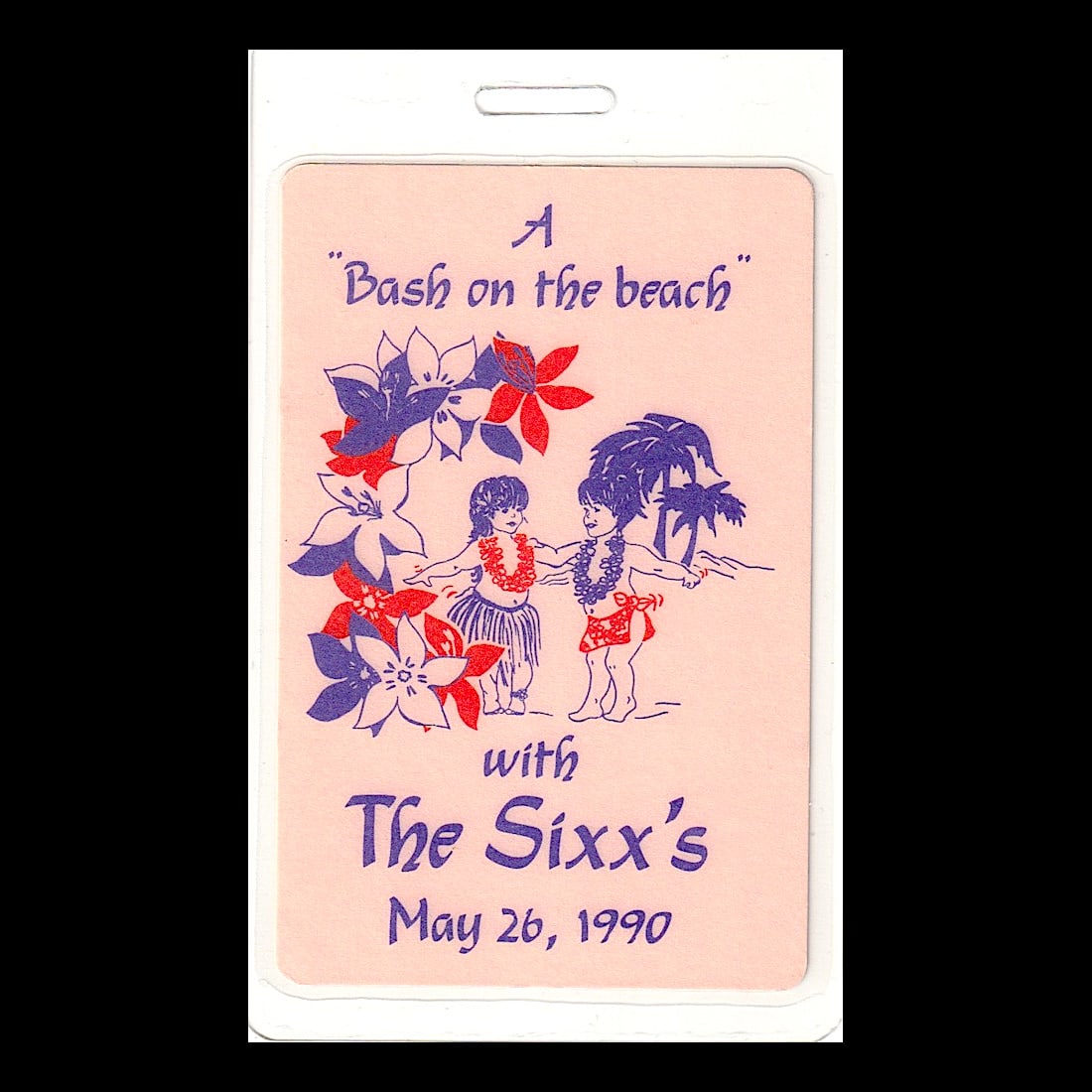 Nikki Sixx - Bash on The Beach Tour - 1990 Laminated Backstage Pass (1 of 1)