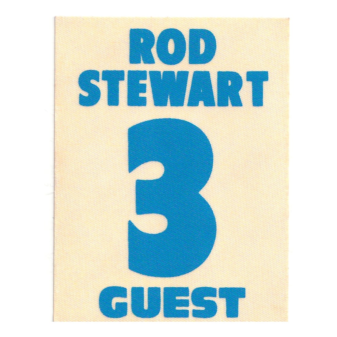Rod Stewart - World Tour - 1983 Backstage Pass: ROD STEWART (British Singer-Songwriter) Authentic 1983 World Tour Unused Guest Backstage Pass. Manufactured By: Godalming Includes COA. Dimensions: 3 inches by 4 inches Shipped Flat Shipping can be co