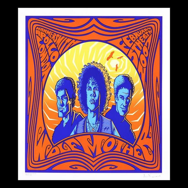 Wolfmother - 2007 Hand-Signed Concert Poster: WOLFMOTHER (Australian Hard Rock Band) Original & Vintage 2007 Wolfmother Hand-Signed Limited Edition Numbered (Artist Proof 5/25) Concert Poster. Hand-signed by the Artist: Justin Hampton. Venue: Ham