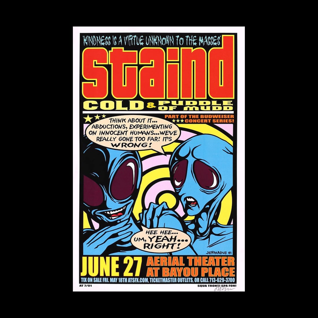 Staind - 2001 Ltd Edition Concert Poster (1 of 1)